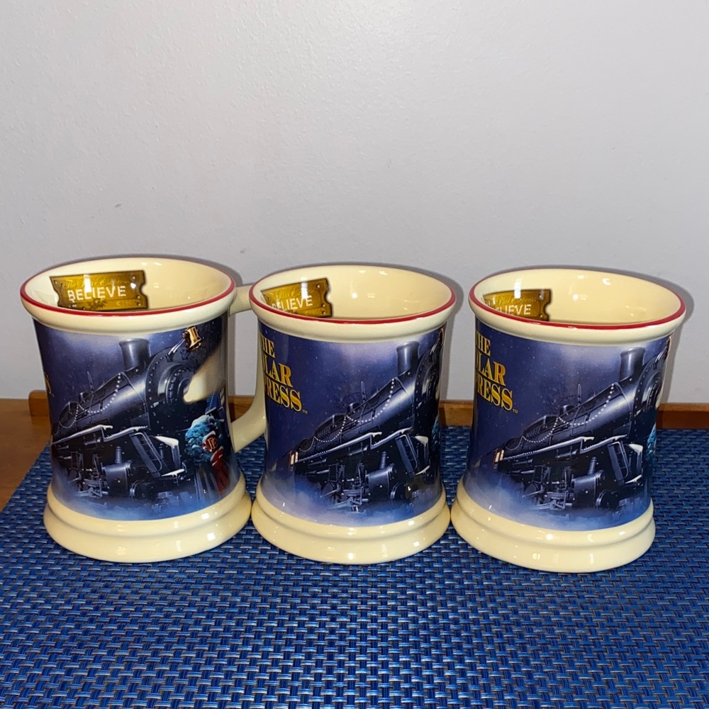 The Polar Express mugs, set of 3, like new